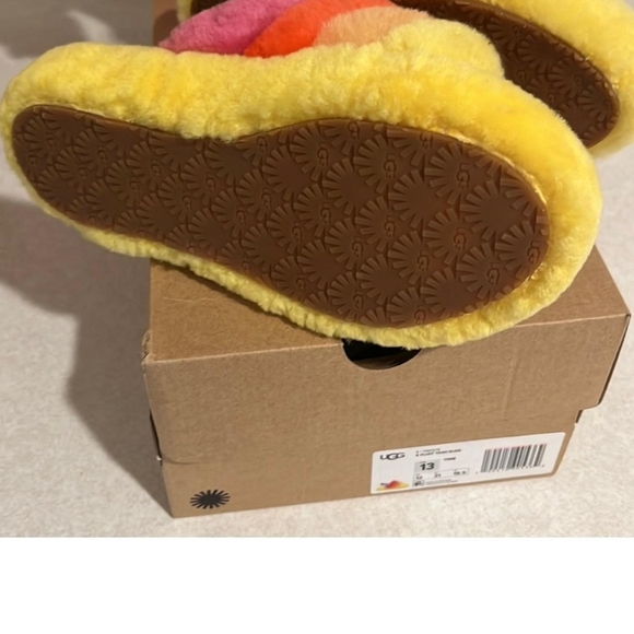 UGG Multicolor Fluffy Slippers - Picture 3 of 3